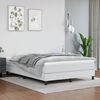 vidaXL Boxspring met matras kunstleer wit 140x200 cm