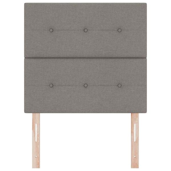 vidaXL Hoofdbord met hoofdeinde Taupe 90 cm Nep Leer