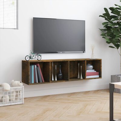 vidaXL Boekenkast / tv-meubel 143x30x36 cm bewerkt hout gerookt eiken