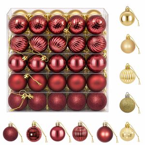 vidaXL Kerstballen set 100 st Goud en wijnrood 4 cm Polystyreen