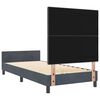vidaXL Boxspringbed met hoofdeinde Donkergrijs 90 x 200 cm Fluweel