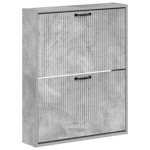 vidaXL Wandgemonteerde Schoenkast HOORN 71 x 17 x 86 cm Bewerkt hout