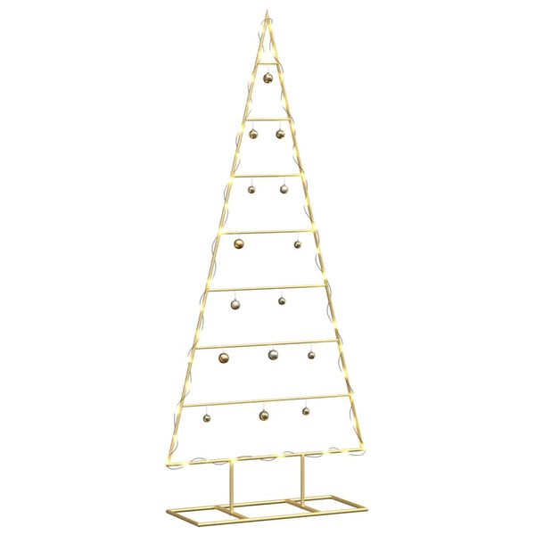 vidaXL Kerstdecoratie kerstboom 125 cm metaal zwart