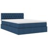 vidaXL Opbergbed met matras met matras Blauw 140 x 200 cm Bewerkt hout