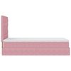 vidaXL Ottoman bed met matrassen 90x200cm fluweel roze