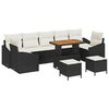 vidaXL Tuinbankenset 10 st Zwart poly rattan