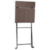 vidaXL Bistrostoelen 4 st inklapbaar poly rattan en staal bruin