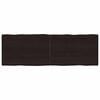vidaXL Tafelblad natuurlijke rand 180x60x(2-4)cm eikenhout donkerbruin