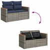 vidaXL 6-delige Loungeset met kussens poly rattan acacia grijs