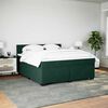 vidaXL Boxspring met matras fluweel donkergroen 180x200 cm