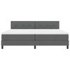 vidaXL Boxspringbed met matras Donkergrijs 200 x 200 cm Stof