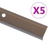 vidaXL Trapneuzen L-vormig 5 st 100 cm aluminium bruin