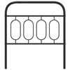 vidaXL Hoofdbord 90 cm metaal zwart