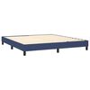 vidaXL Boxspring met matras stof blauw 160x200 cm