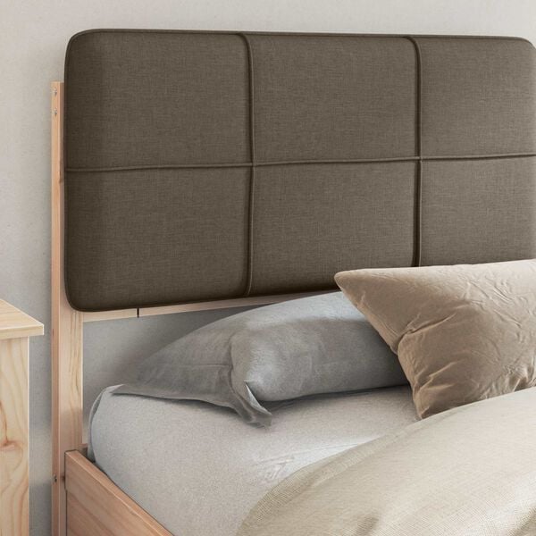 vidaXL Bedframe met Gevoerd Hoofdgedeelte Taupe 180 x 200 cm