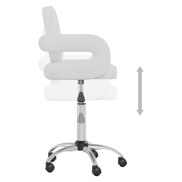 vidaXL Eetkamerstoelen draaibaar 4 st kunstleer wit