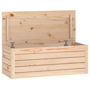 vidaXL Opbergbox 89x36,5x33 cm massief grenenhout