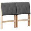 vidaXL Gestoffeerd hoofdbord Donkergrijs 120 cm Massief grenenhout