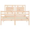 vidaXL Bedframe met hoofdbord massief hout 120x200 cm