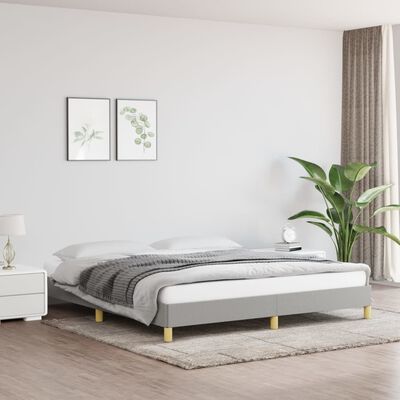 vidaXL Bedframe zonder matras stof lichtgrijs 180x200 cm