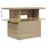 vidaXL 6-delige Loungeset met kussens poly rattan beige