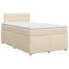 vidaXL Boxspringbed met matras Cr&egrave;mekleurig 120 x 190 cm Stof