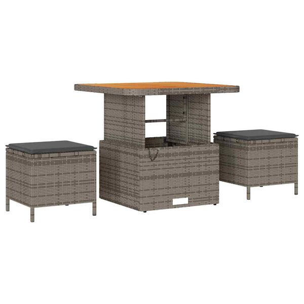 vidaXL Tuin Sofa Set met kussen 8 pcs Licht Grijs en Donker Grijs