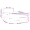 vidaXL Boxspring met matras en LED fluweel donkerblauw 120x220 cm