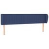 vidaXL Hoofdbord met randen 203x23x78/88 cm stof blauw