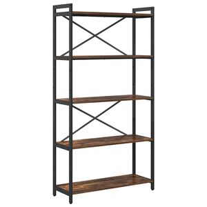 vidaXL Boekenkast 80 x 30 x 155 cm Bewerkt hout Gerookt eiken