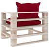 vidaXL 5-delige Loungeset met kussens pallet grenenhout