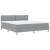 vidaXL LED Box Spring Bed met hoofdeinde Lichtgrijs 180 x 200 cm Stof