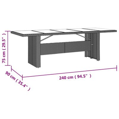 vidaXL 11-delige Bistroset met kussens poly rattan beige