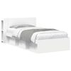 vidaXL Bedframe met opslag met hoofdeinde Wit 90 x 200 cm Bewerkt hout