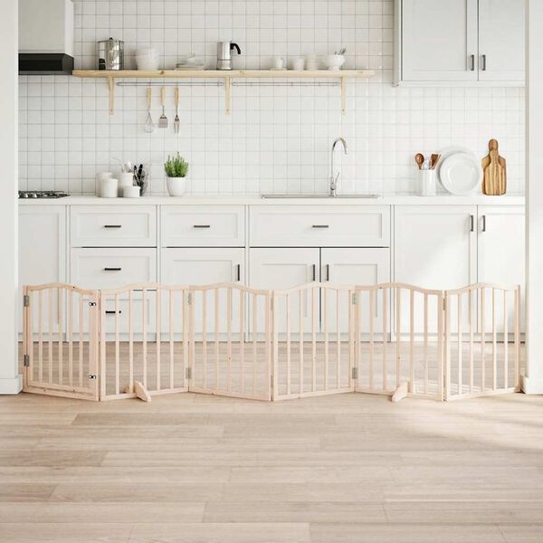 vidaXL Hondenhek inklapbaar 6 panelen 300 cm populierenhout