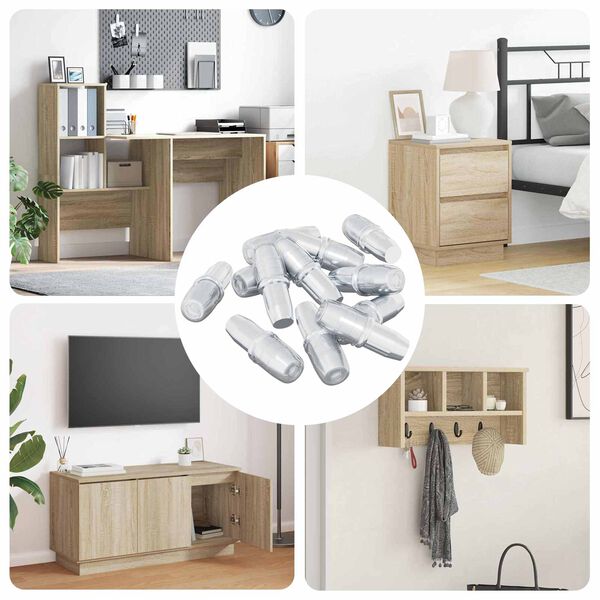 vidaXL Plankhaak 12 pcs Zilver 7 x 16 mm IJzer