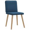 vidaXL Eetkamerstoelen 4 st stof blauw