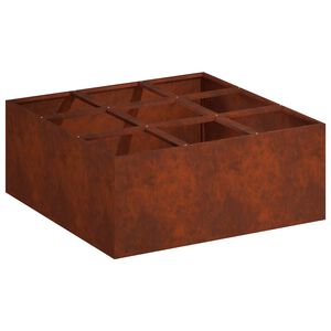 vidaXL Plantenbak Roestkleurig 100 x 100 x 50 cm weervast staal