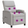 vidaXL Massage Recliner Wolkengrijs Stof