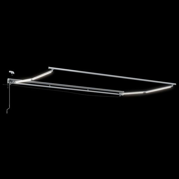 vidaXL Elektrisch Uittrekbaar Zonnescherm Geel en Wit 4,5 &times; 3 m