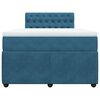 vidaXL Boxspring met matras fluweel blauw 120x190 cm