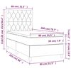 vidaXL Boxspring met matras en LED stof lichtgrijs 80x200 cm