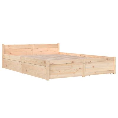 vidaXL Bedframe met lades 140x190 cm