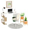 Homemania Computerbureau Patara 120x60x75 cm wit en walnootkleurig
