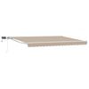 vidaXL Handmatige Luifelhouder met LED's Beige en Wit 4,5 &times; 3 m