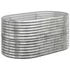 vidaXL Plantenbak 152x80x68 cm gegalvaniseerd staal zilverkleurig