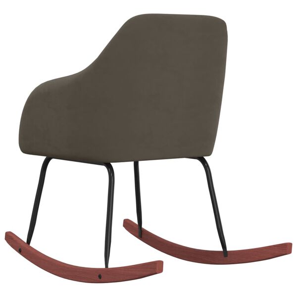 vidaXL Schommelstoel fluweel donkergrijs