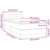 vidaXL Boxspring met matras fluweel donkergrijs 100x220 cm
