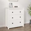 vidaXL Dressoir 70x35x80 cm massief grenenhout wit
