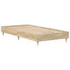 vidaXL Bedframe zonder matras 75x190 cm spaanplaat sonoma eikenkleurig